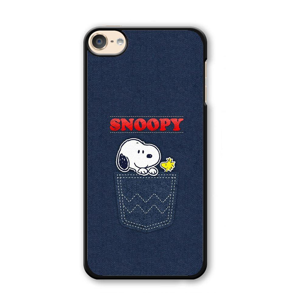 Snoopy And Woodstock In The Pocket Jeans iPod Touch 6 Case-Plastic Black (2D Case)-Oxvistore