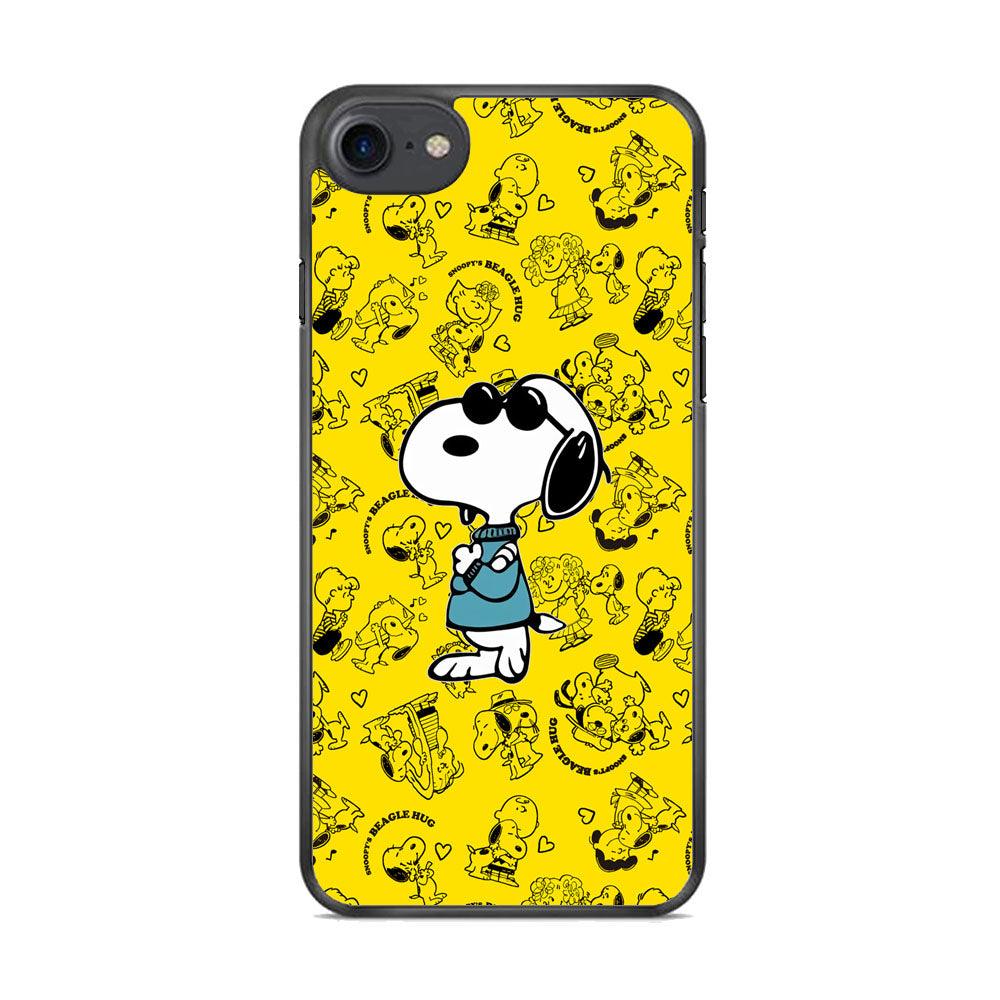 Snoopy Back in Style iPhone 8 Case-Rubber Black (2D Case)-Oxvistore