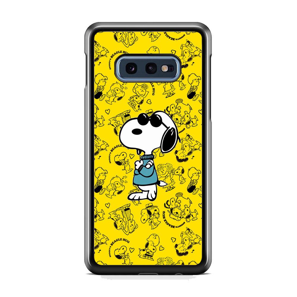 Snoopy Back in Style Samsung Galaxy S10E Case-Rubber Black (2D Case)-Oxvistore