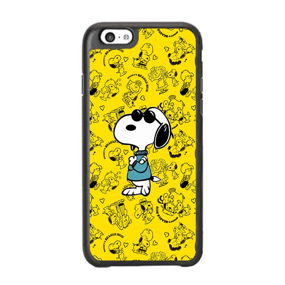 Snoopy Back in Style iPhone 6 Plus | 6s Plus Case-Rubber Black (2D Case)-Oxvistore