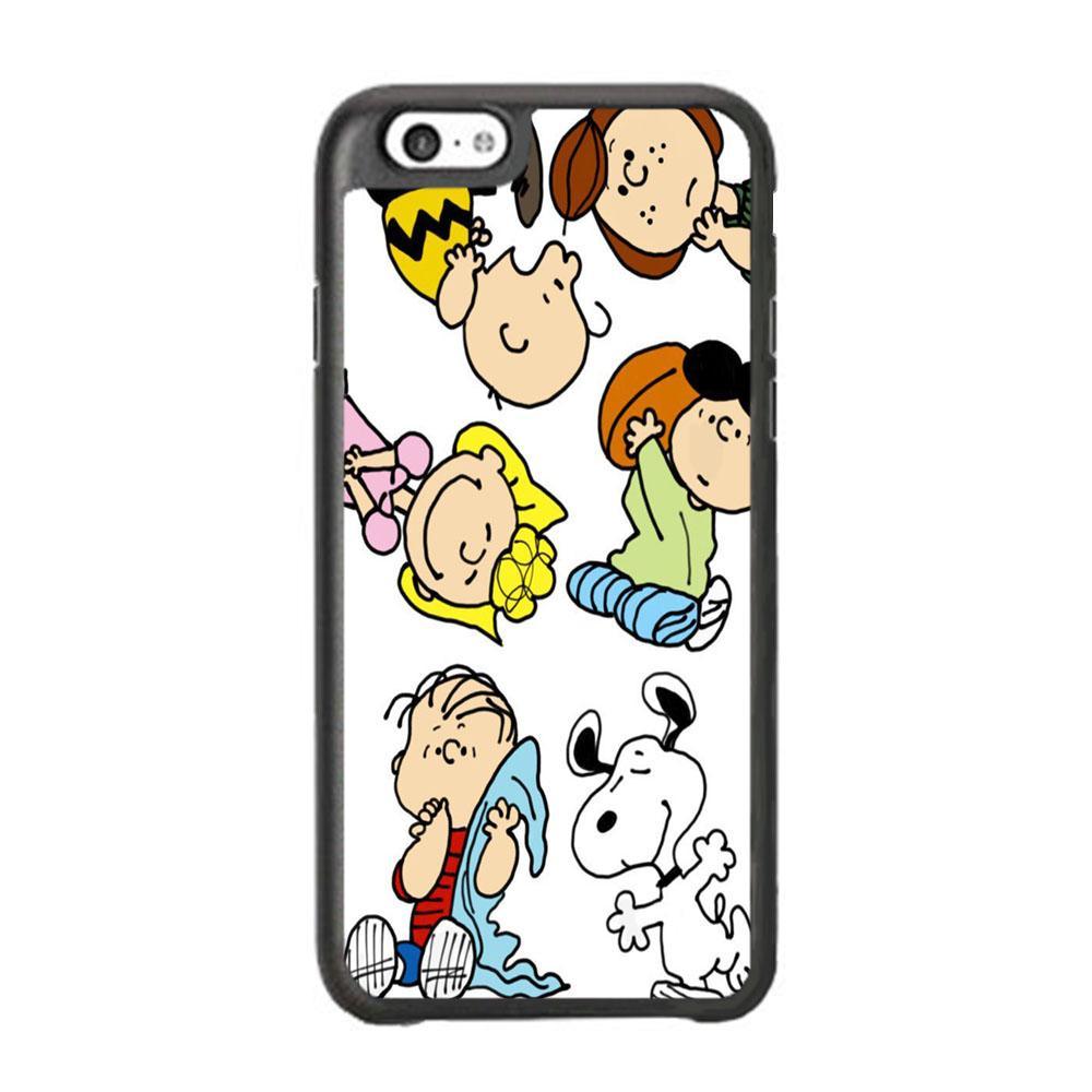 Snoopy Gang iPhone 6 Plus | 6s Plus Case-Rubber Black (2D Case)-Oxvistore