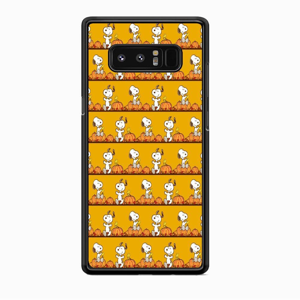 Snoopy Happy farm Fruit Samsung Galaxy Note 8 Case-Rubber Black (2D Case)-Oxvistore