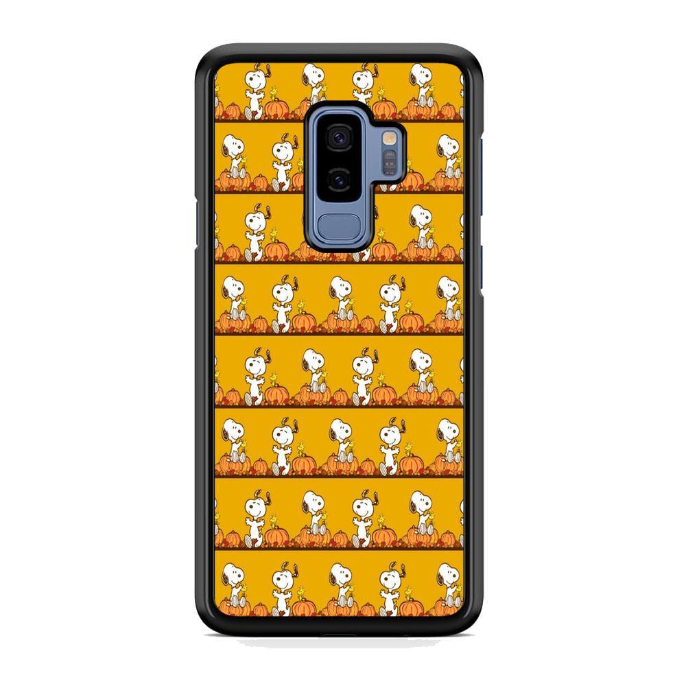 Snoopy Happy farm Fruit Samsung Galaxy S9 Plus Case-Rubber Black (2D Case)-Oxvistore