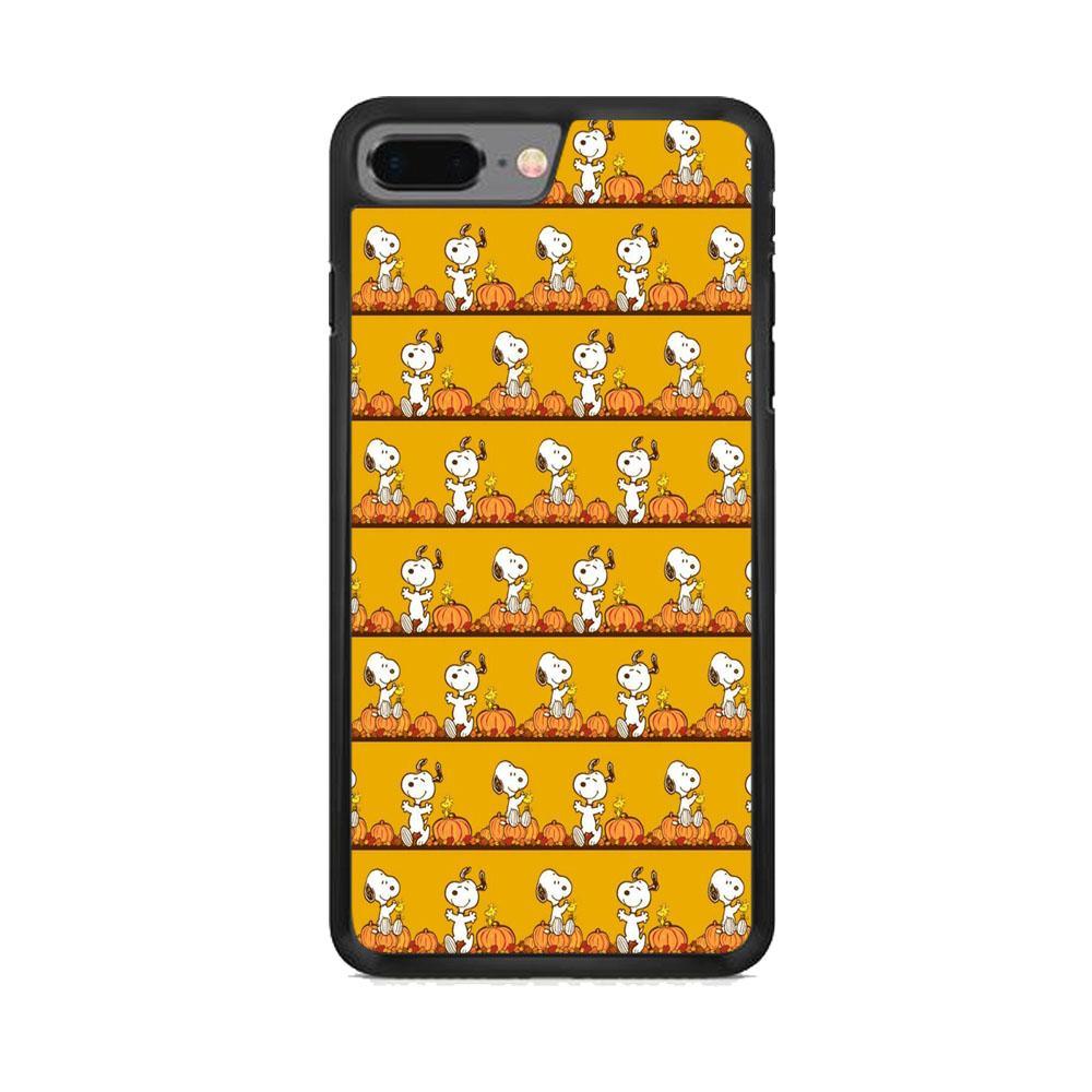 Snoopy Happy farm Fruit iPhone 7 Plus Case-Rubber Black (2D Case)-Oxvistore