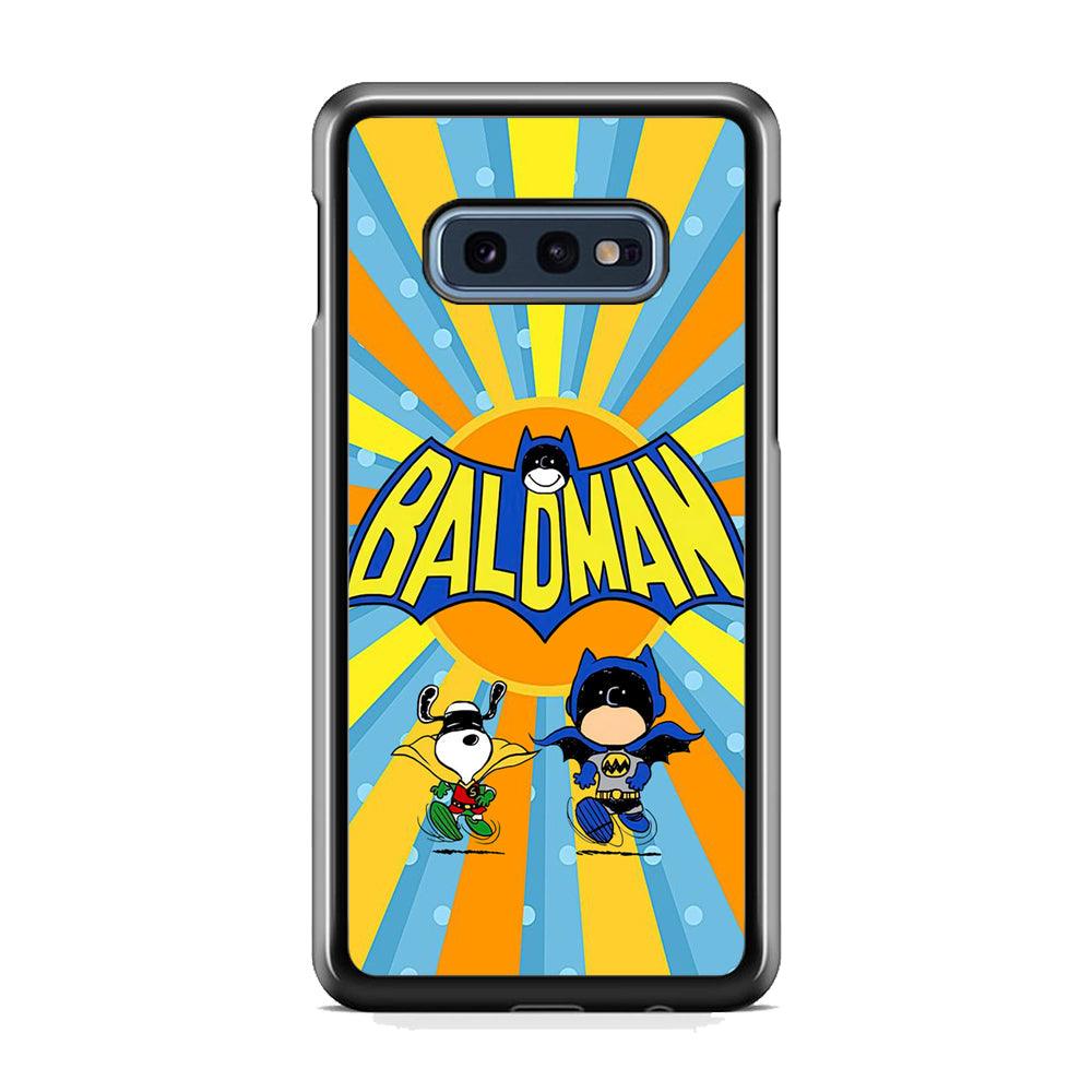 Snoopy The Wandering of Batman Samsung Galaxy S10E Case-Rubber Black (2D Case)-Oxvistore