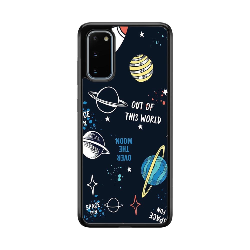 Space Out of This World Samsung Galaxy S20 Case-Rubber Black (2D Case)-Oxvistore