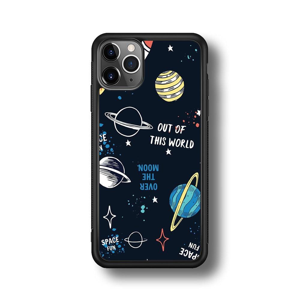 Space Out of This World iPhone 11 Pro Case-Rubber Black (2D Case)-Oxvistore