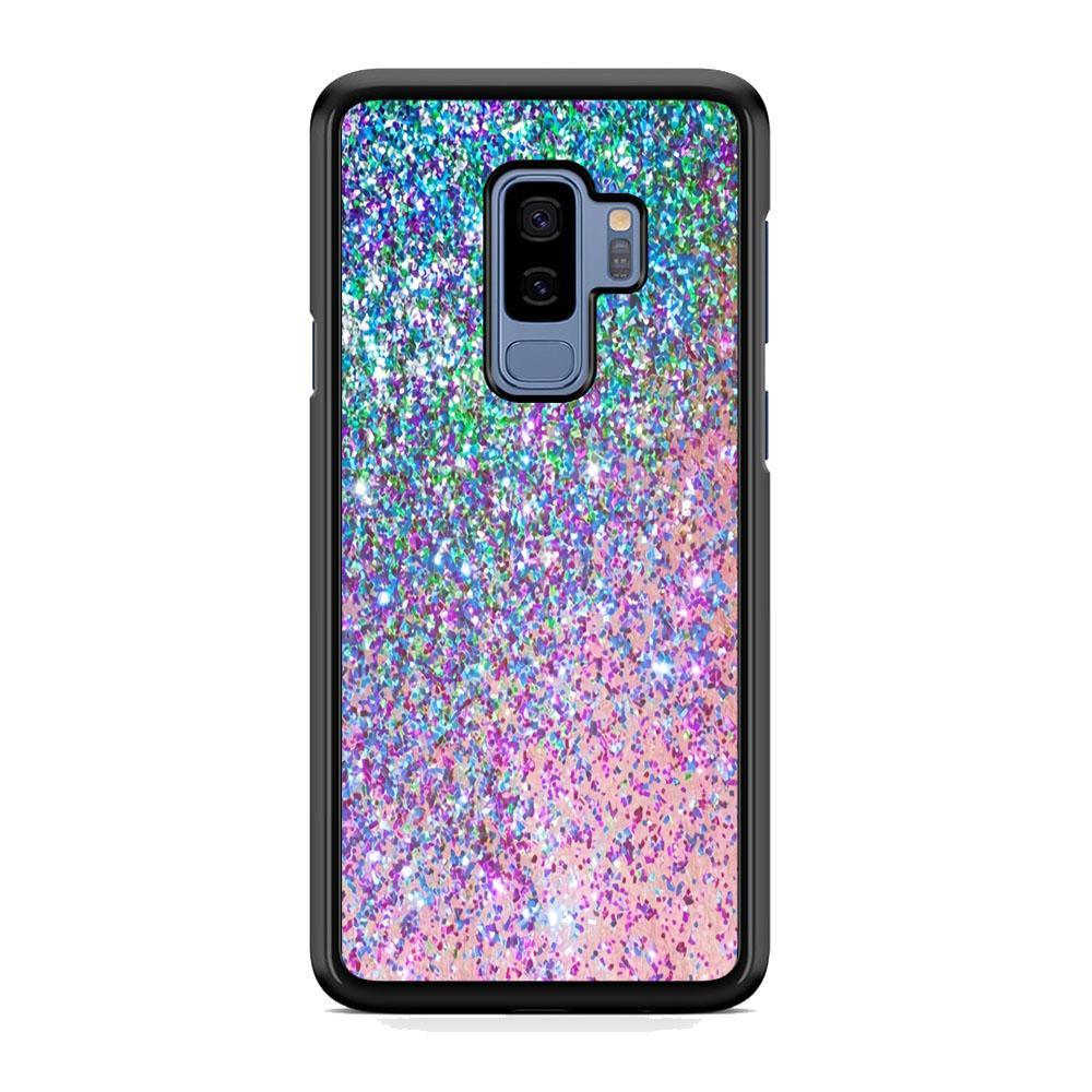 Sparkle Crystal Verdant Samsung Galaxy S9 Plus Case-Rubber Black (2D Case)-Oxvistore