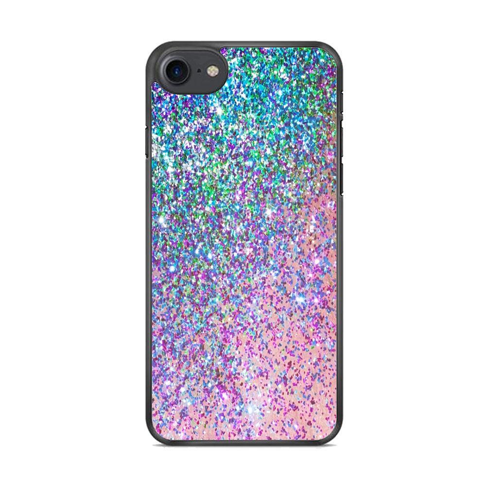 Sparkle Crystal Verdant iPhone 8 Case-Rubber Black (2D Case)-Oxvistore