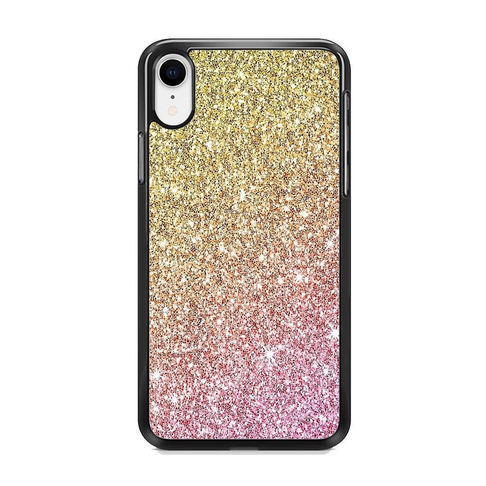 Sparkle Ride to Gold iPhone XR Case-Rubber Black (2D Case)-Oxvistore