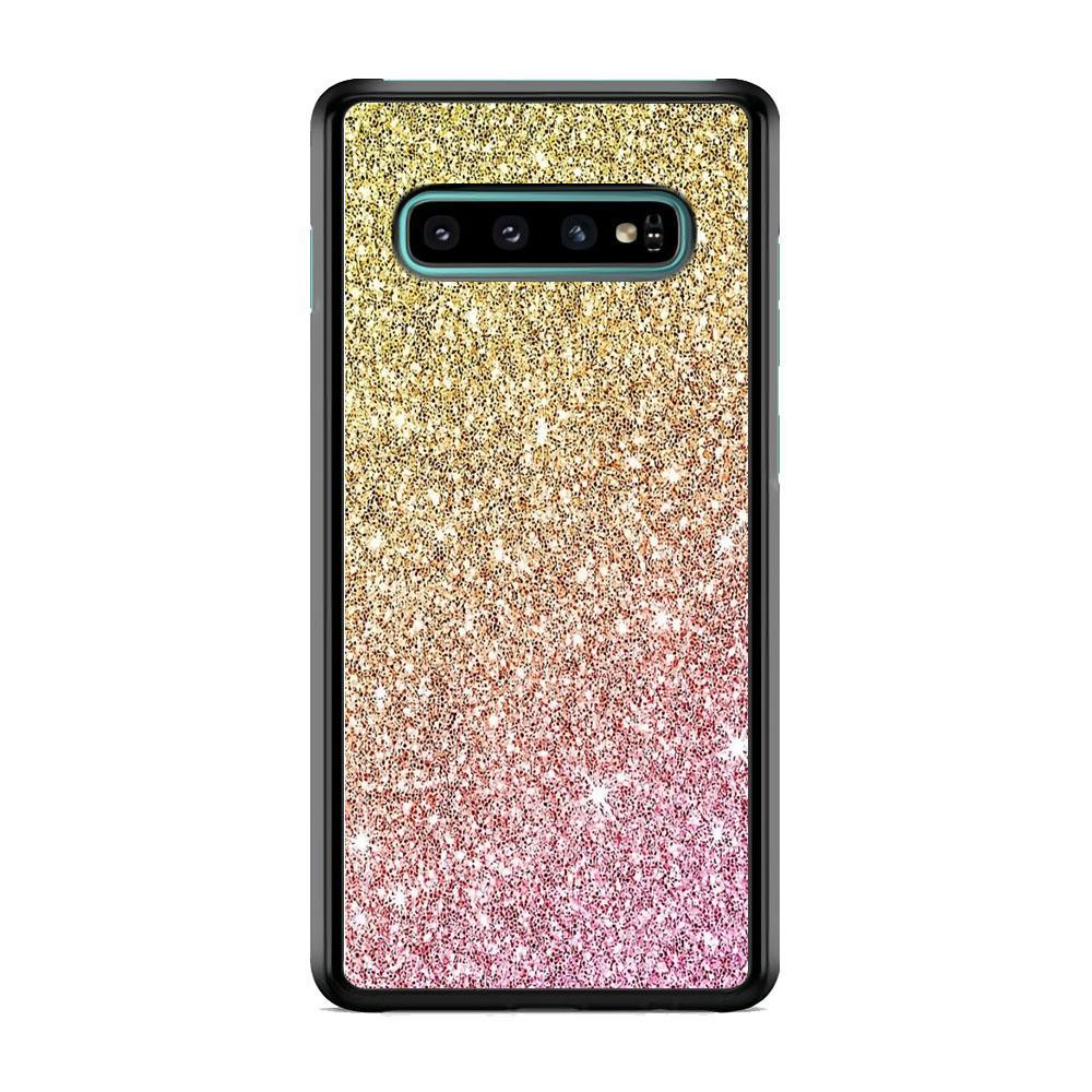 Sparkle Ride to Gold Samsung Galaxy S10 Case-Rubber Black (2D Case)-Oxvistore