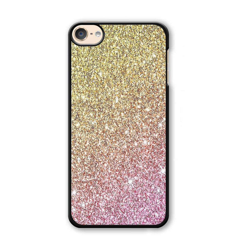Sparkle Ride to Gold iPod Touch 6 Case-Plastic Black (2D Case)-Oxvistore