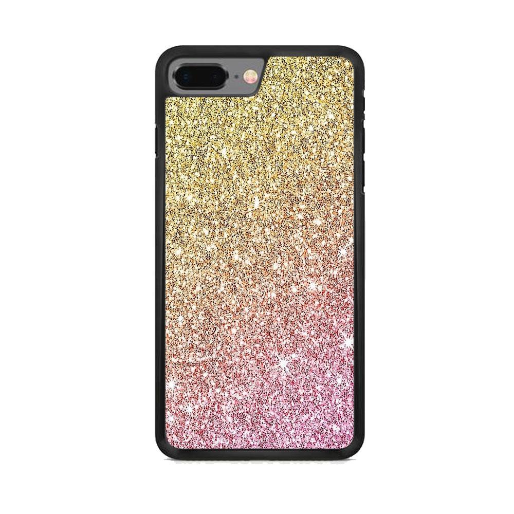 Sparkle Ride to Gold iPhone 7 Plus Case-Rubber Black (2D Case)-Oxvistore