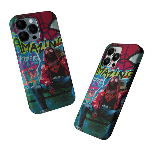 Spider-Man Hip Hop Style 2 in 1 Tough Phone Case-Oxvistore