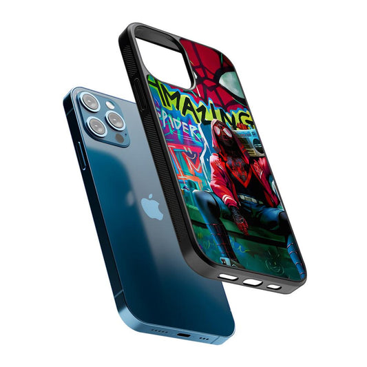 Spider-Man Hip Hop Style 2D Rubber Phone Case-Oxvistore