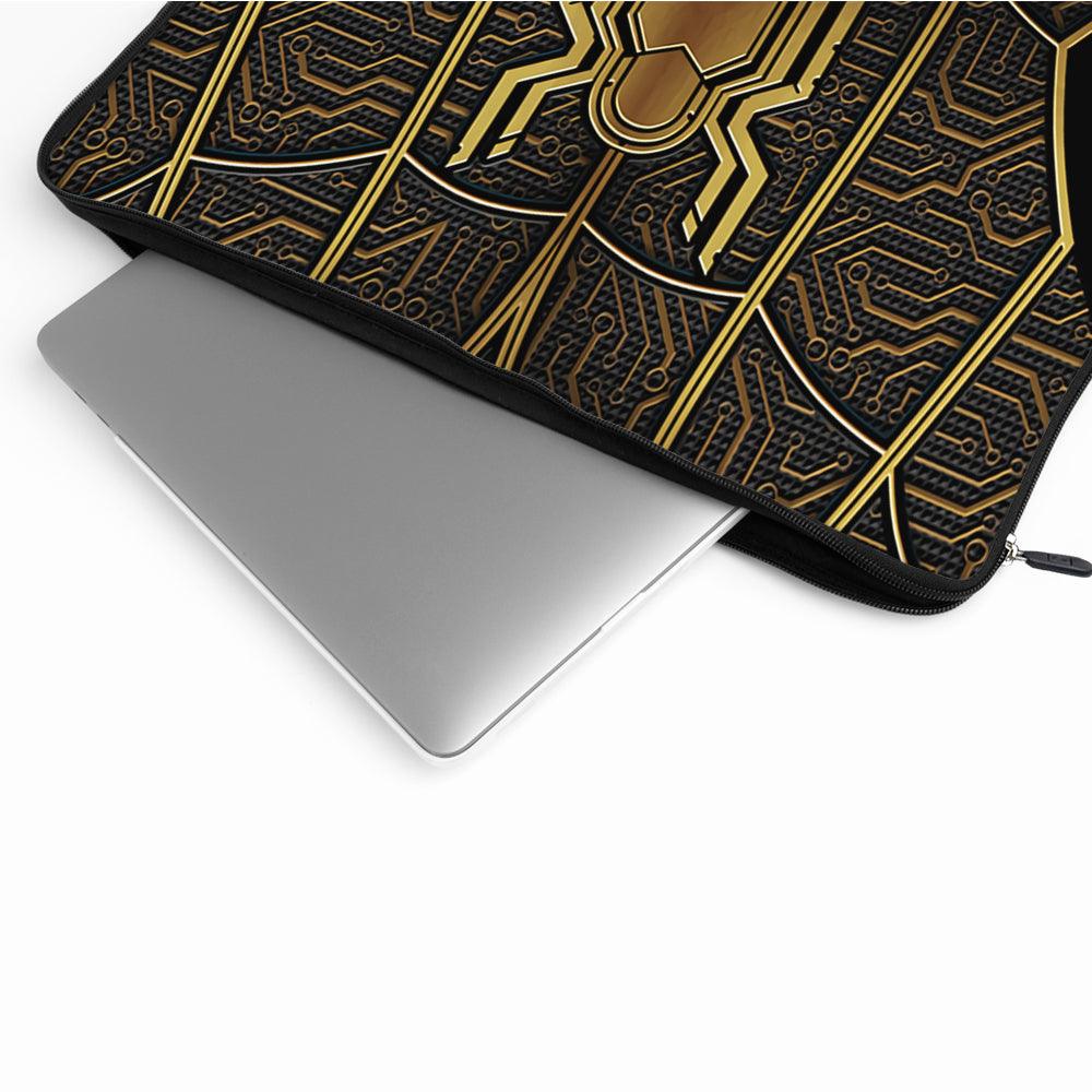 Spider Man Black Gold Suit Laptop Sleeve Protective Cover-Oxvistore