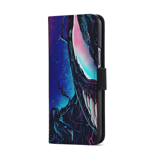 Spider Man Venom In The Night Flip Wallet Phone Case-Oxvistore