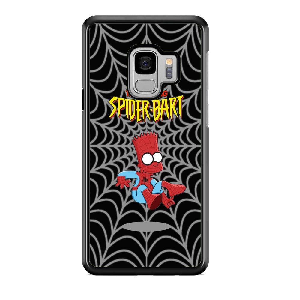 Spiderbart Simpson Showing The Web Samsung Galaxy S9 Case-Rubber Black (2D Case)-Oxvistore