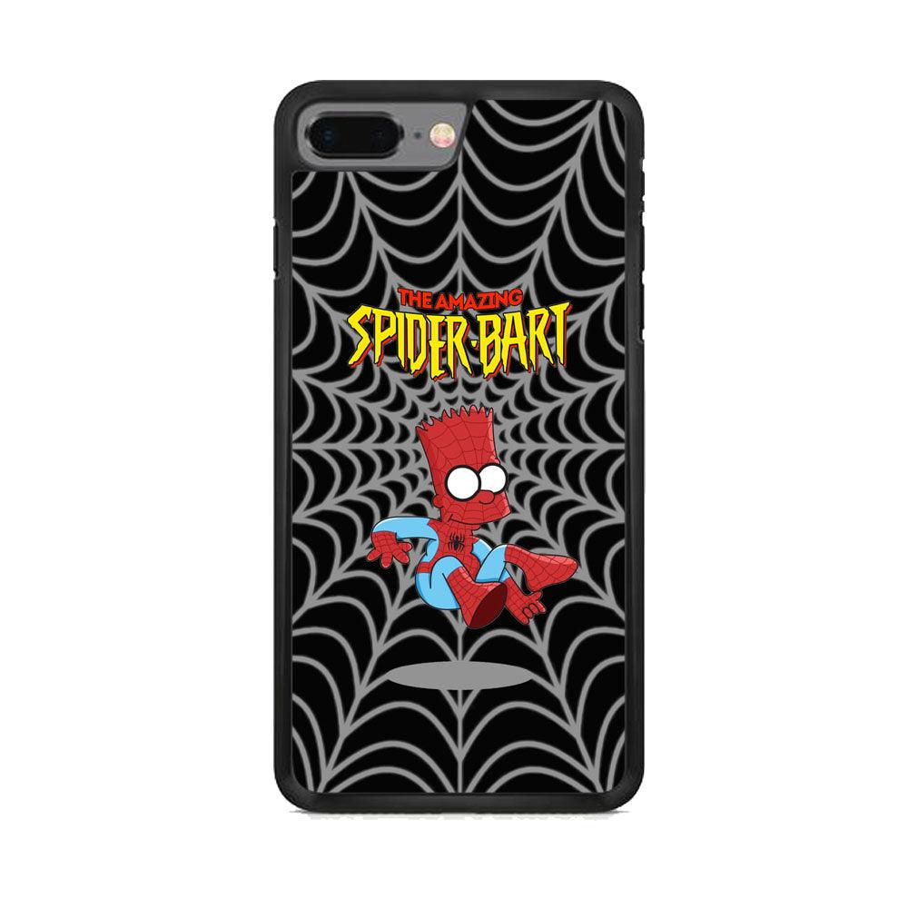 Spiderbart Simpson Showing The Web iPhone 7 Plus Case-Rubber Black (2D Case)-Oxvistore