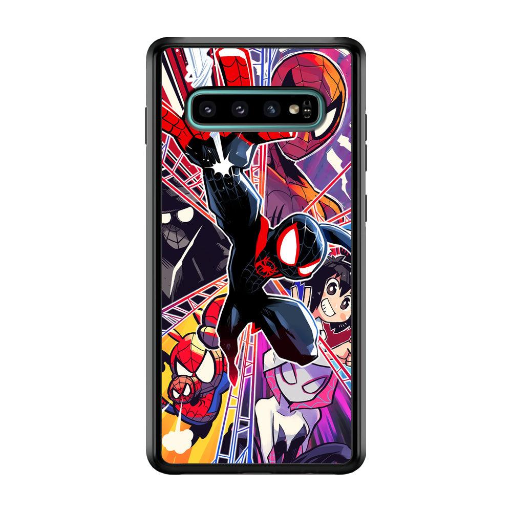 Spiderman Crime Chaser Samsung Galaxy S10 Plus Case-Rubber Black (2D Case)-Oxvistore