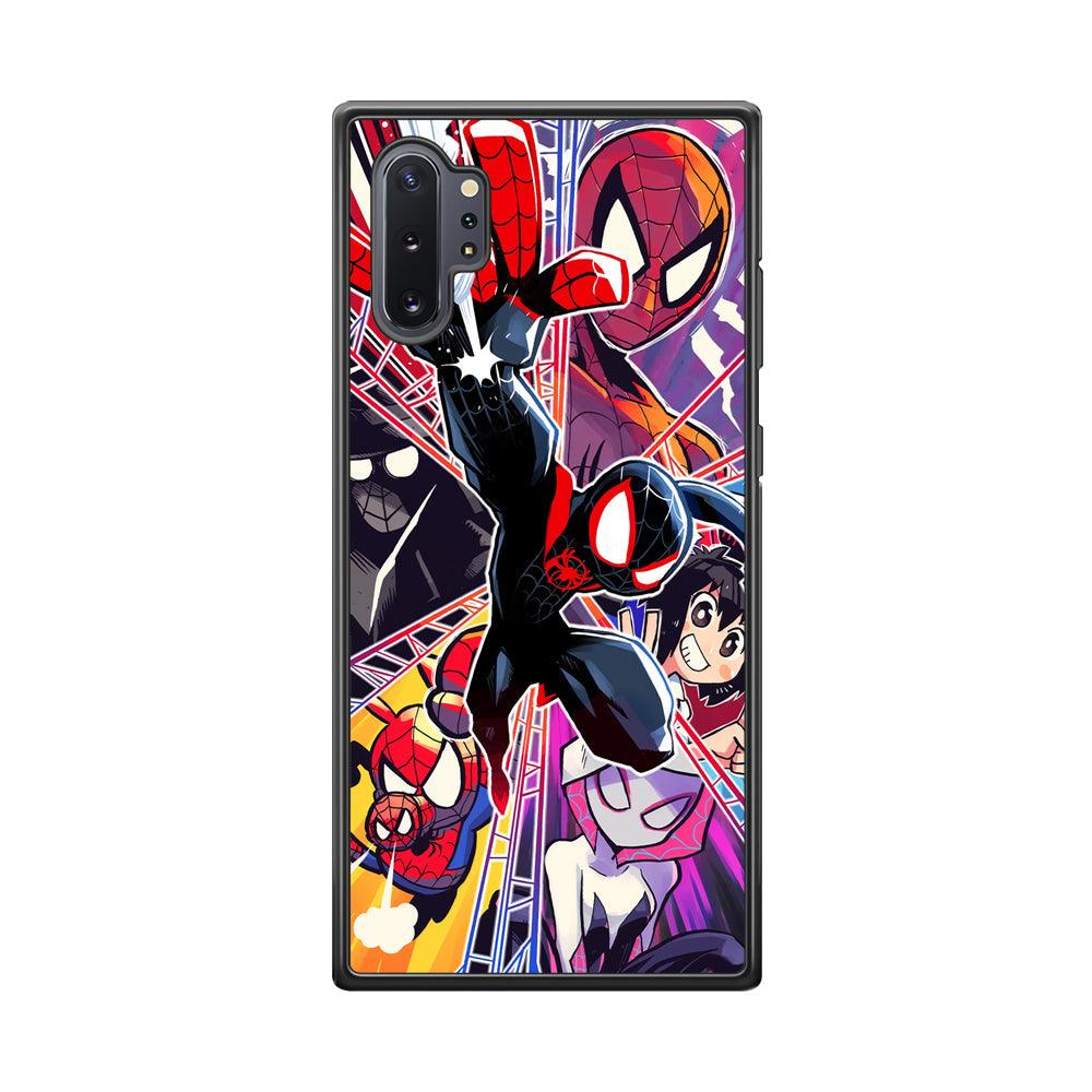 Spiderman Crime Chaser Samsung Galaxy Note 10 Plus Case-Rubber Black (2D Case)-Oxvistore
