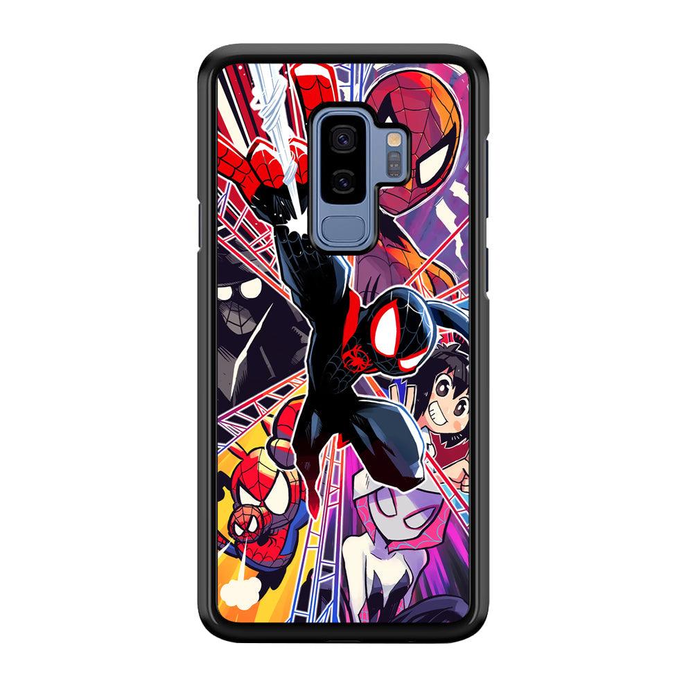 Spiderman Crime Chaser Samsung Galaxy S9 Plus Case-Rubber Black (2D Case)-Oxvistore