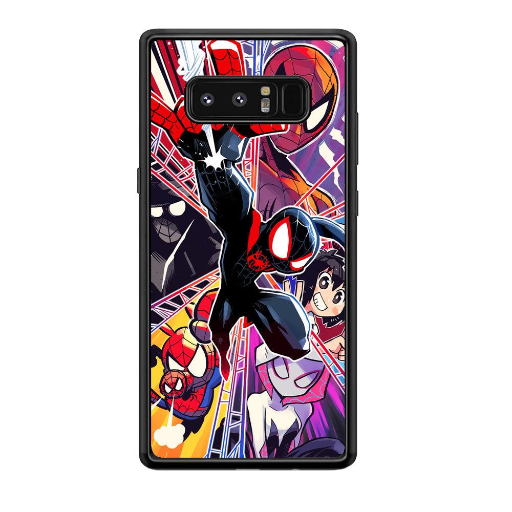 Spiderman Crime Chaser Samsung Galaxy Note 8 Case-Rubber Black (2D Case)-Oxvistore