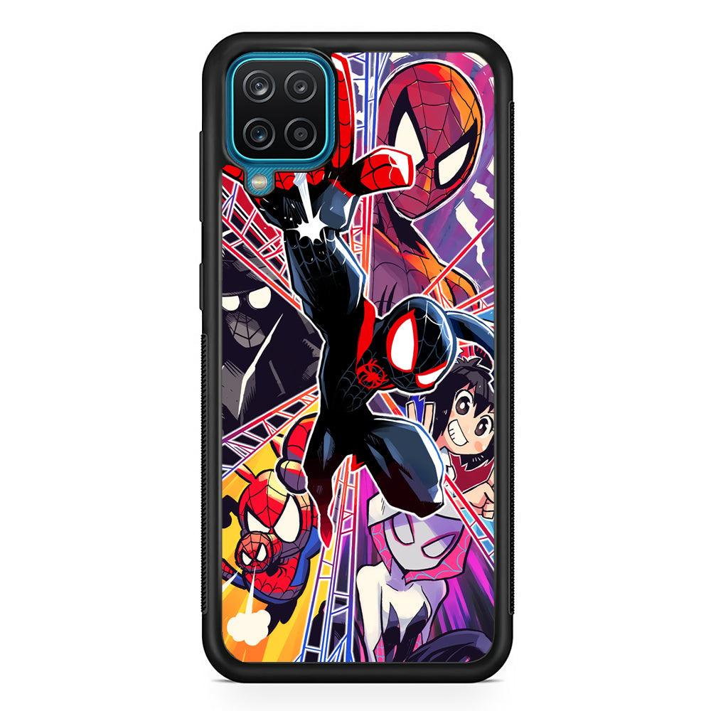 Spiderman Crime Chaser Samsung Galaxy A12 Case-Rubber Black (2D Case)-Oxvistore
