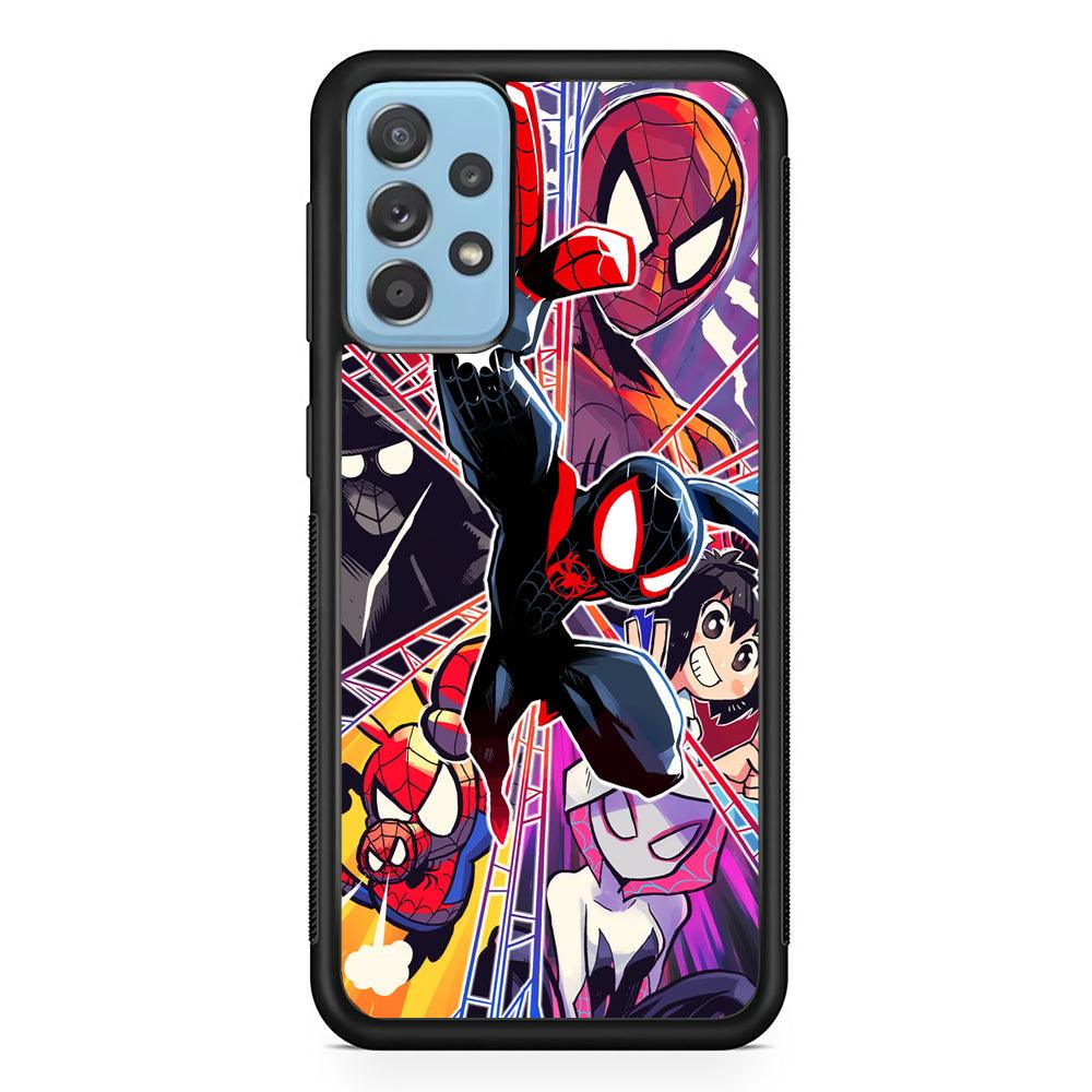 Spiderman Crime Chaser Samsung Galaxy A52 Case-Rubber Black (2D Case)-Oxvistore