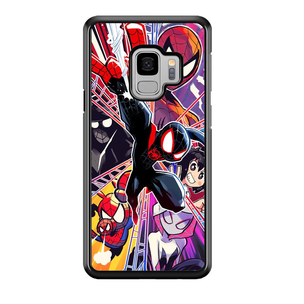 Spiderman Crime Chaser Samsung Galaxy S9 Case-Rubber Black (2D Case)-Oxvistore