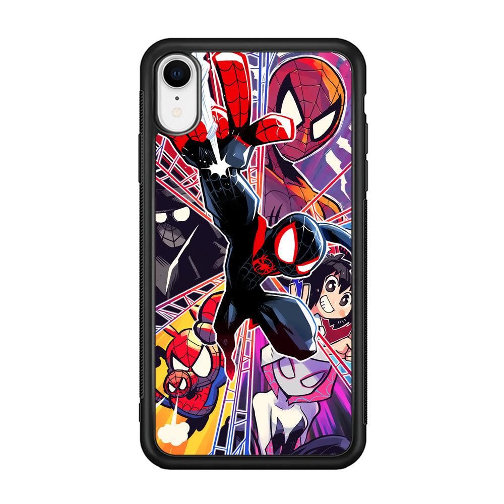 Spiderman Crime Chaser iPhone XR Case-Rubber Black (2D Case)-Oxvistore