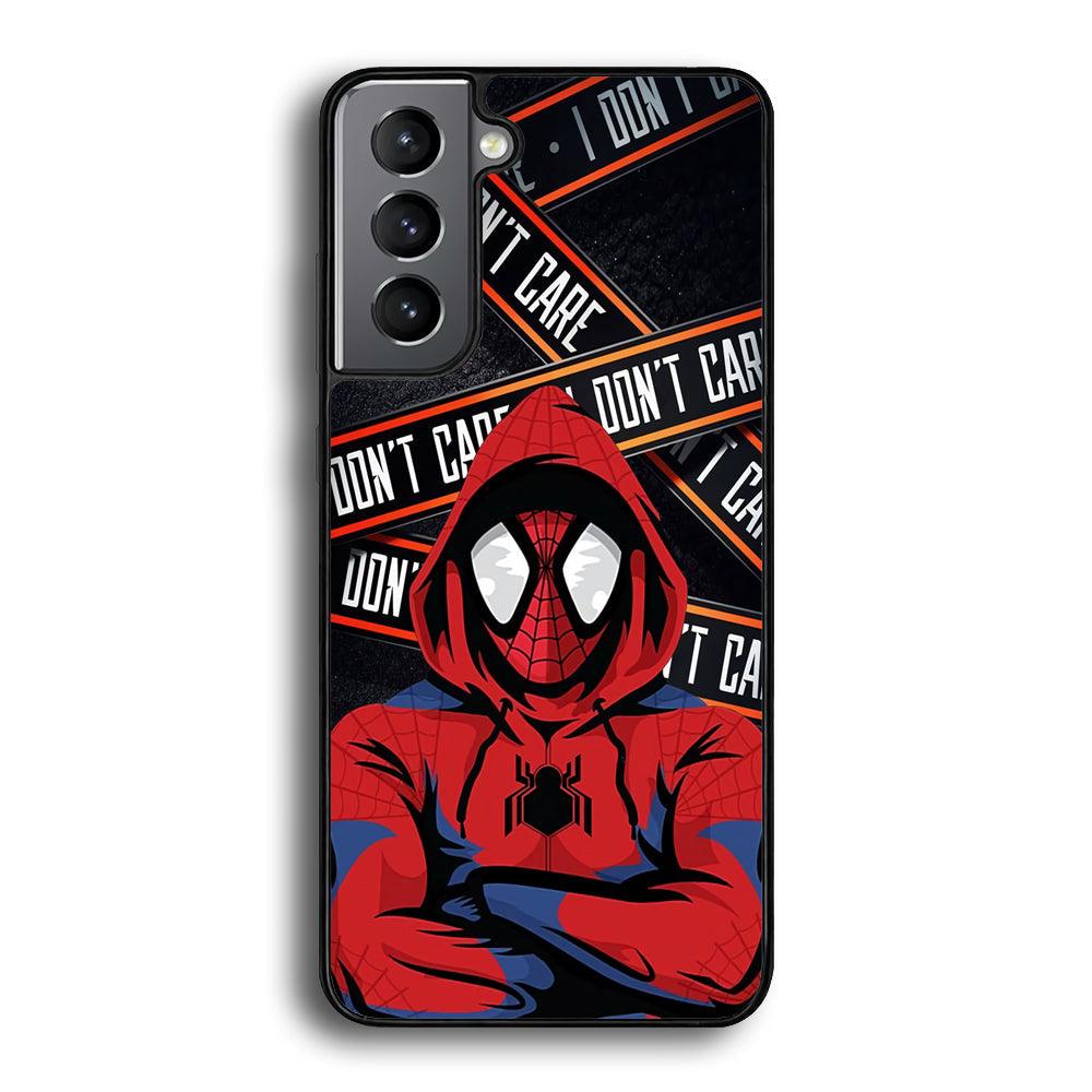 Spiderman Indifferent Mode Samsung Galaxy S21 Plus Case-Rubber Black (2D Case)-Oxvistore