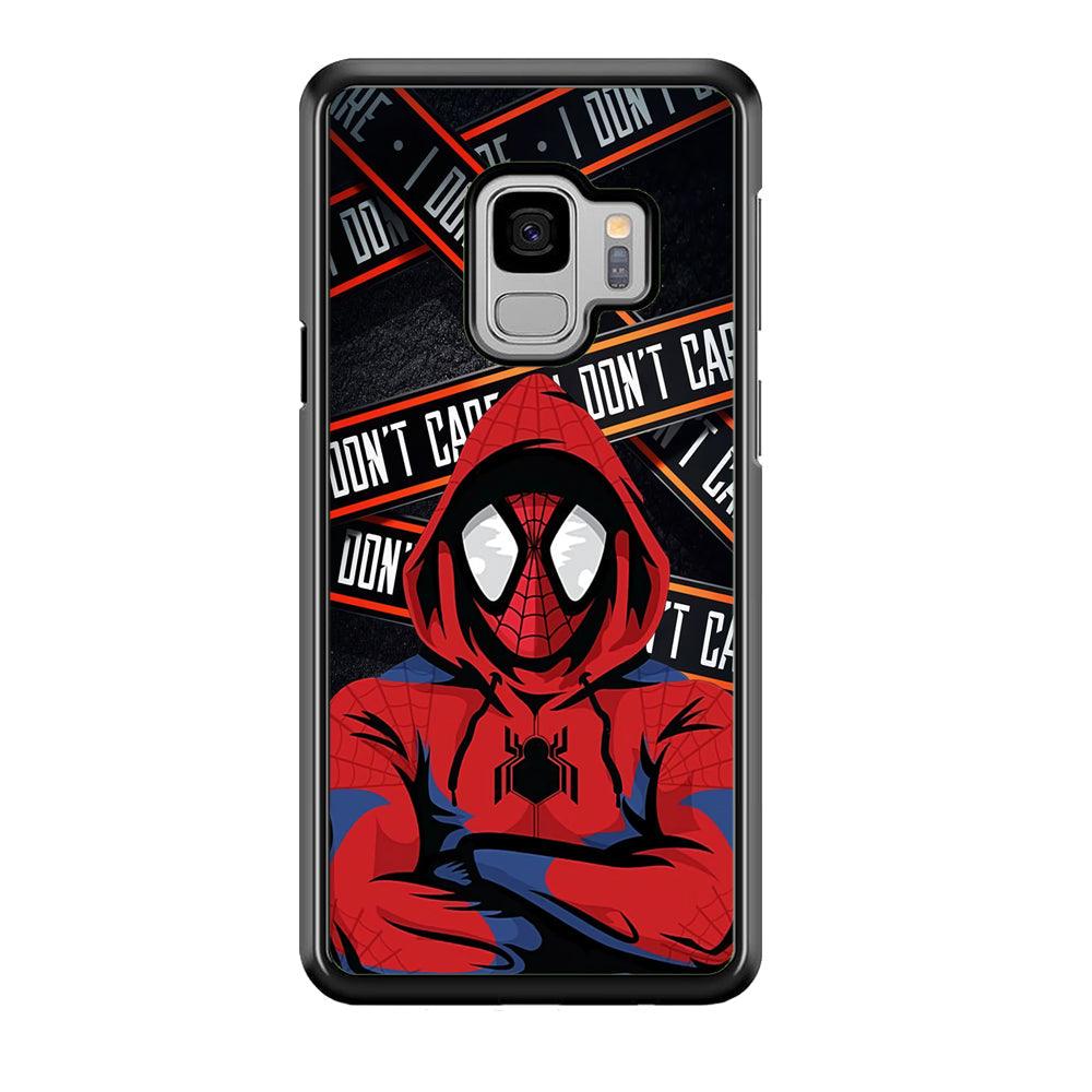 Spiderman Indifferent Mode Samsung Galaxy S9 Case-Rubber Black (2D Case)-Oxvistore