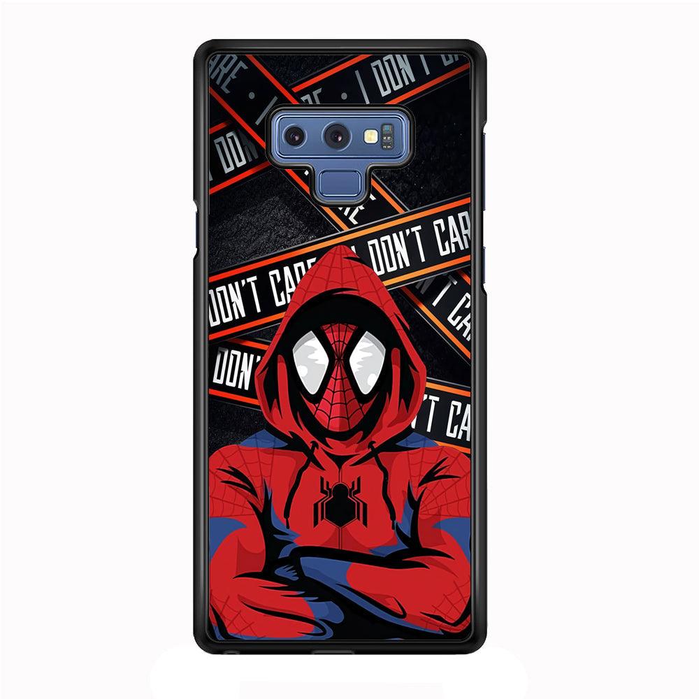 Spiderman Indifferent Mode Samsung Galaxy Note 9 Case-Rubber Black (2D Case)-Oxvistore