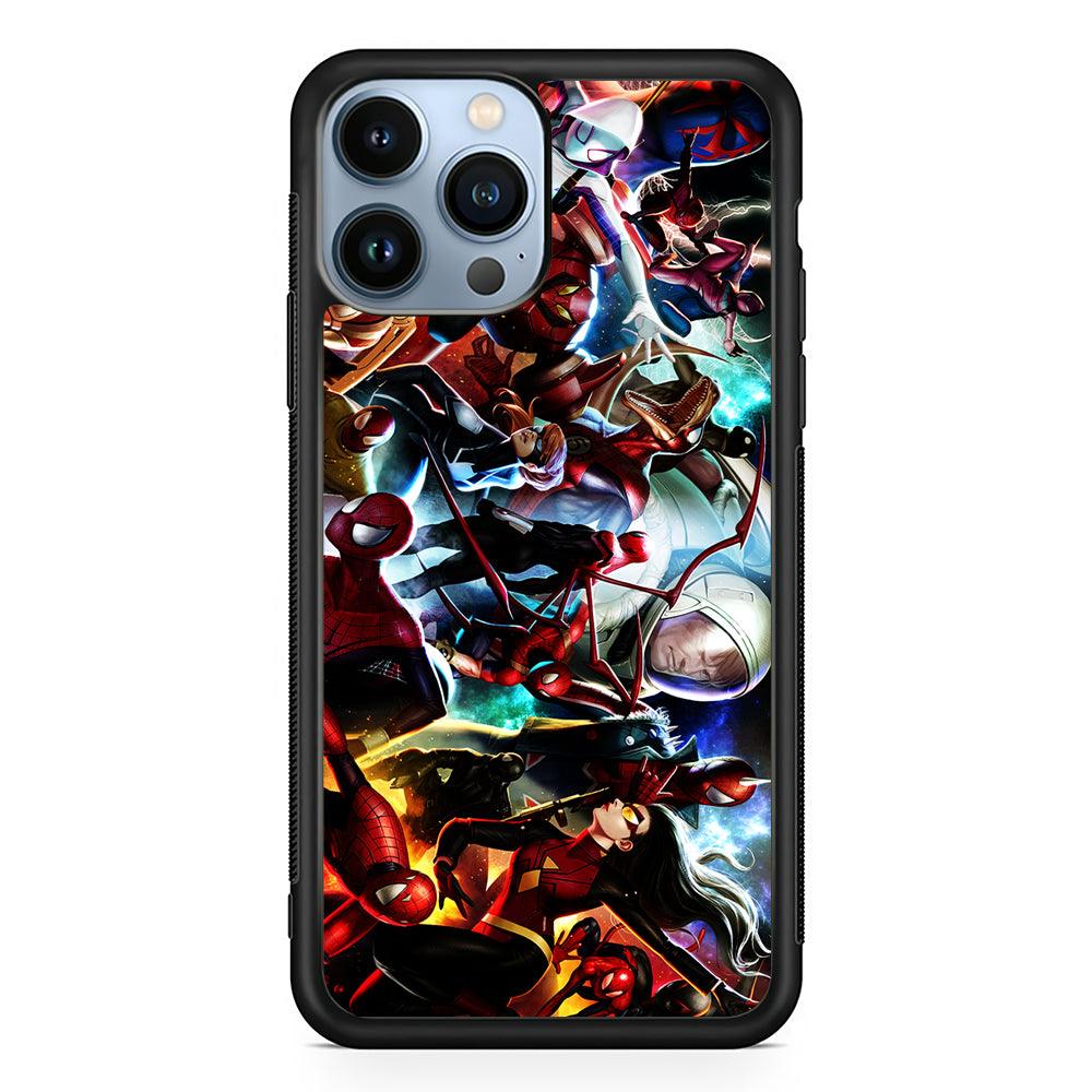 Spiderman Multiverse Collection 2D Rubber Phone Case-Black-Oxvistore