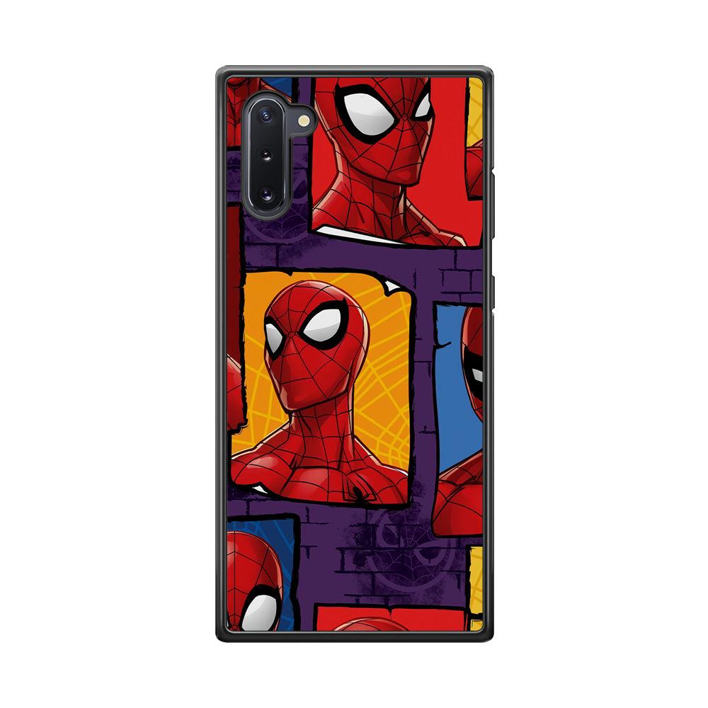 Spiderman Poster on The Wall Samsung Galaxy Note 10 Case-Rubber Black (2D Case)-Oxvistore