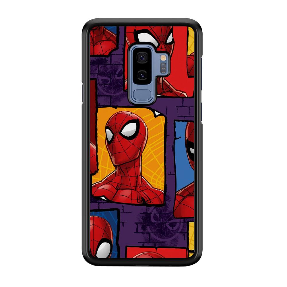 Spiderman Poster on The Wall Samsung Galaxy S9 Plus Case-Rubber Black (2D Case)-Oxvistore
