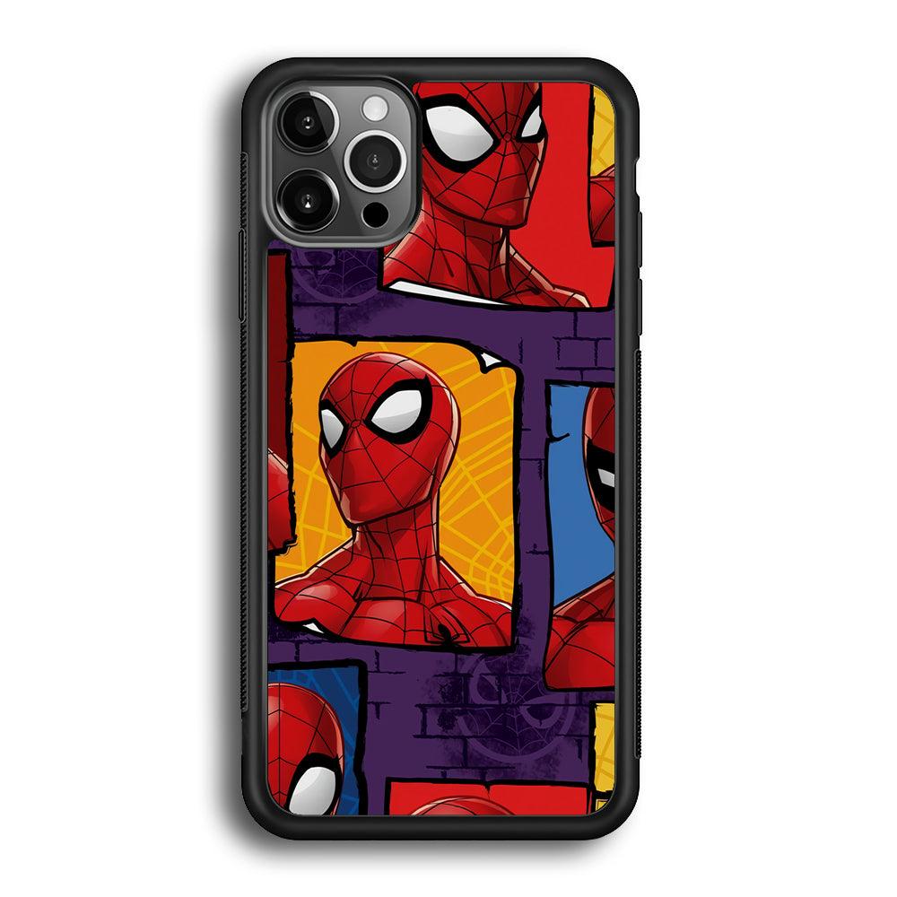 Spiderman Poster on The Wall iPhone 12 Pro Case-Rubber Black (2D Case)-Oxvistore