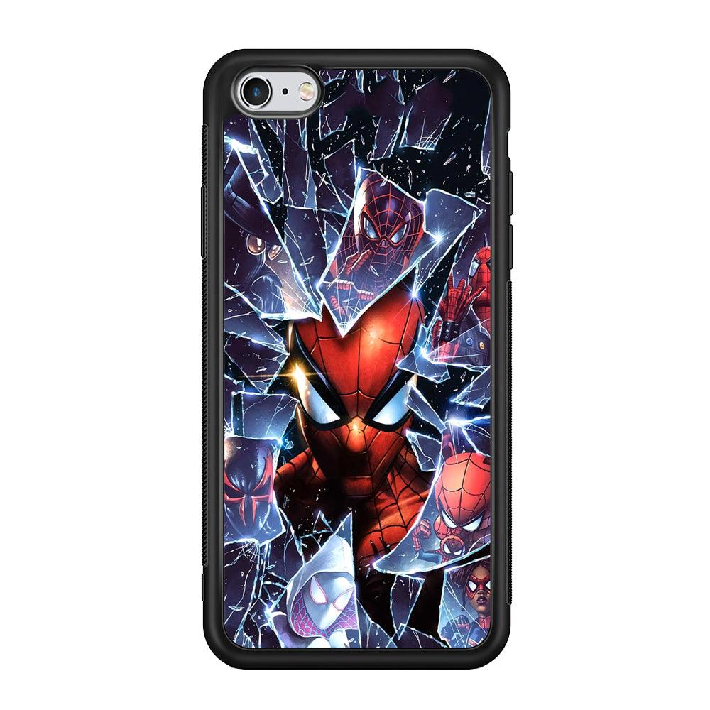 Spiderman Secret on The Glass iPhone 6 | 6s Case-Rubber Black (2D Case)-Oxvistore