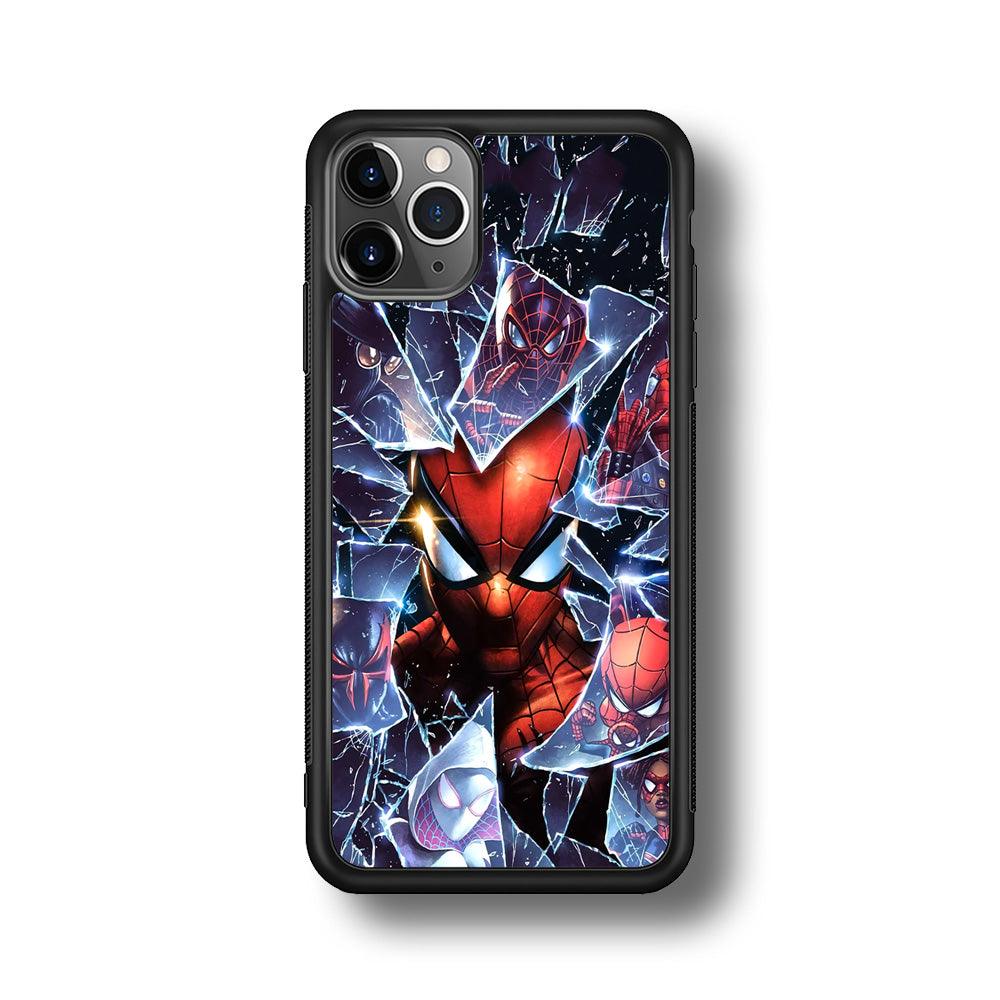 Spiderman Secret on The Glass iPhone 11 Pro Case-Rubber Black (2D Case)-Oxvistore