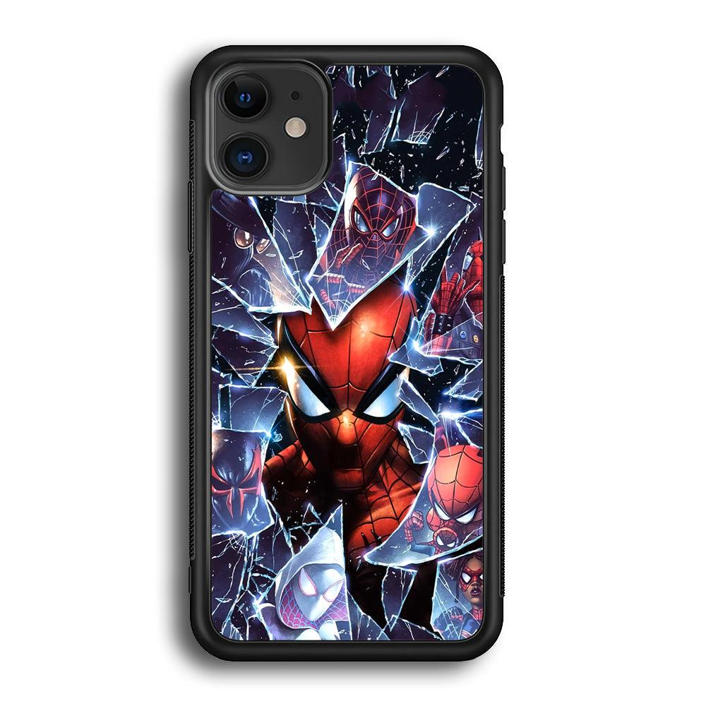 Spiderman Secret on The Glass iPhone 12 Case-Rubber Black (2D Case)-Oxvistore
