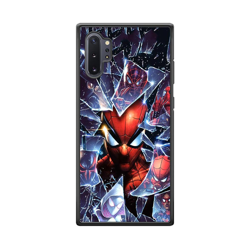 Spiderman Secret on The Glass Samsung Galaxy Note 10 Plus Case-Rubber Black (2D Case)-Oxvistore