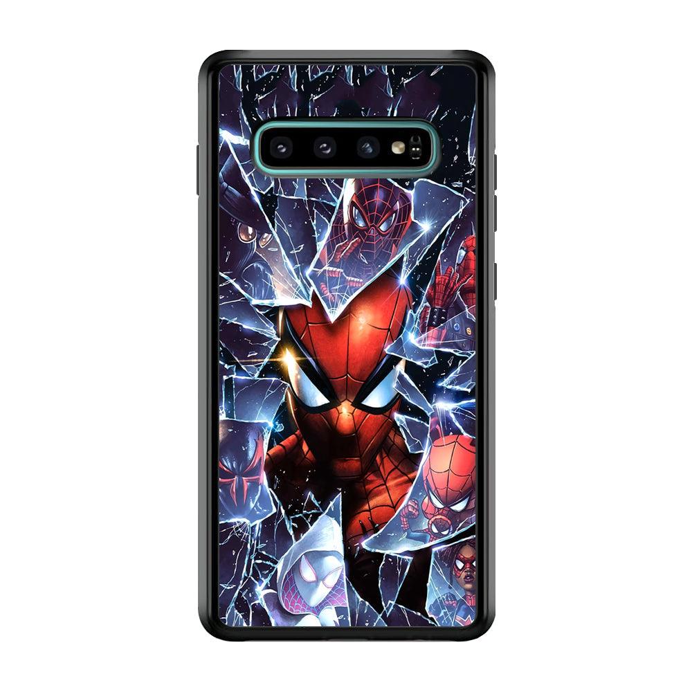 Spiderman Secret on The Glass Samsung Galaxy S10 Plus Case-Rubber Black (2D Case)-Oxvistore