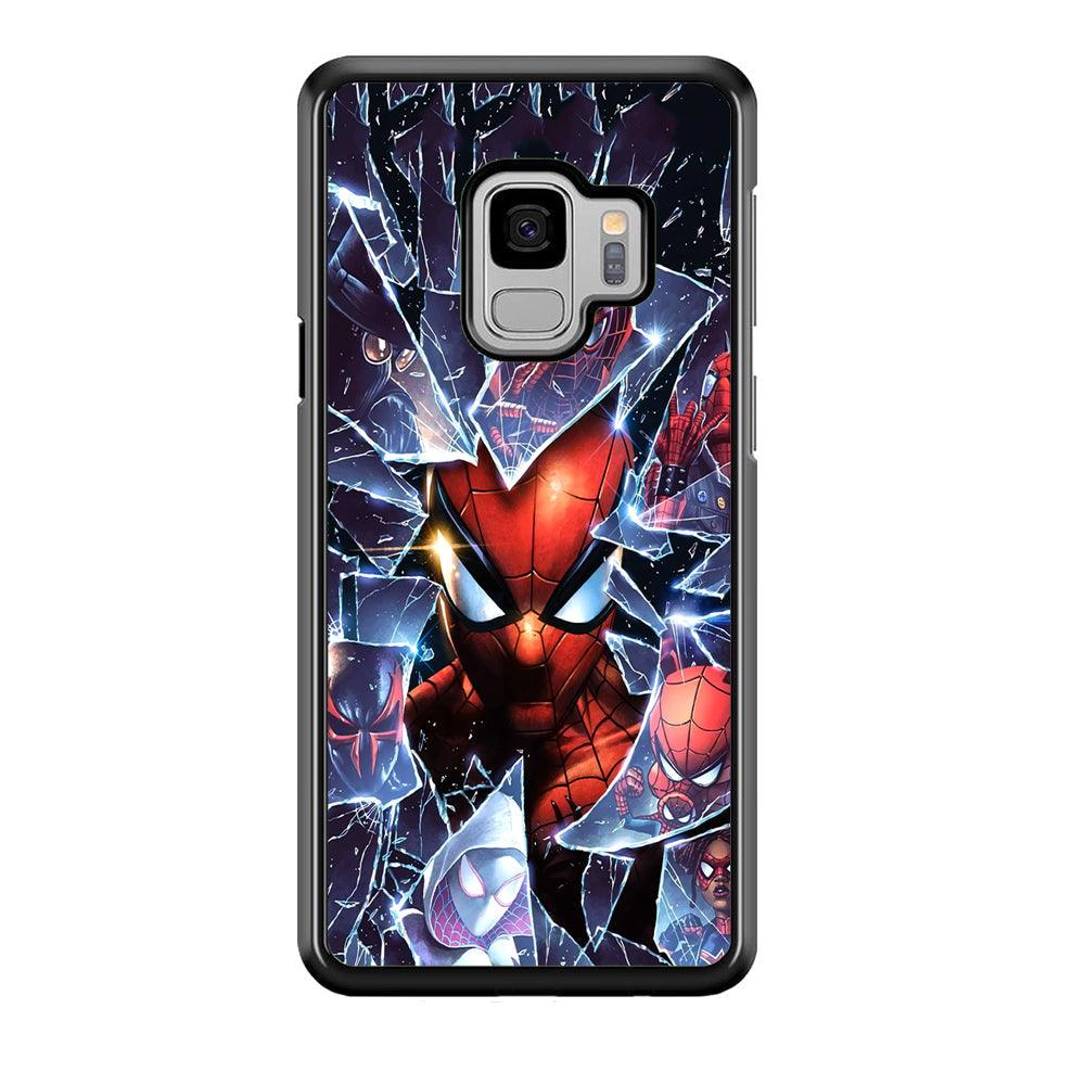 Spiderman Secret on The Glass Samsung Galaxy S9 Case-Rubber Black (2D Case)-Oxvistore