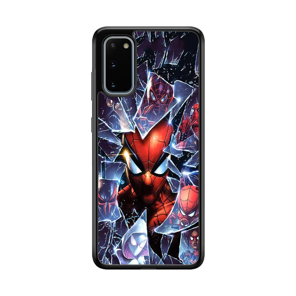 Spiderman Secret on The Glass Samsung Galaxy S20 Case-Rubber Black (2D Case)-Oxvistore