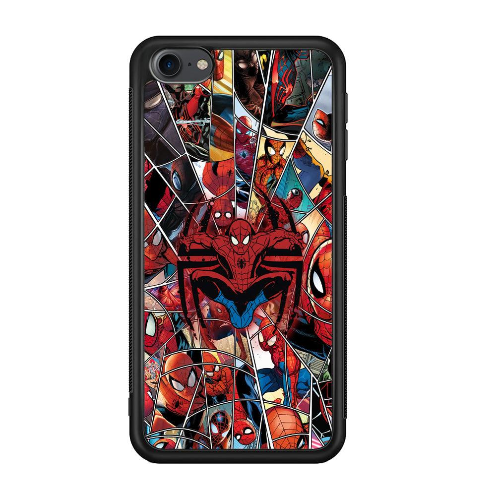 Spiderman Solid Backing iPod Touch 6 Case-Rubber Black (2D Case)-Oxvistore
