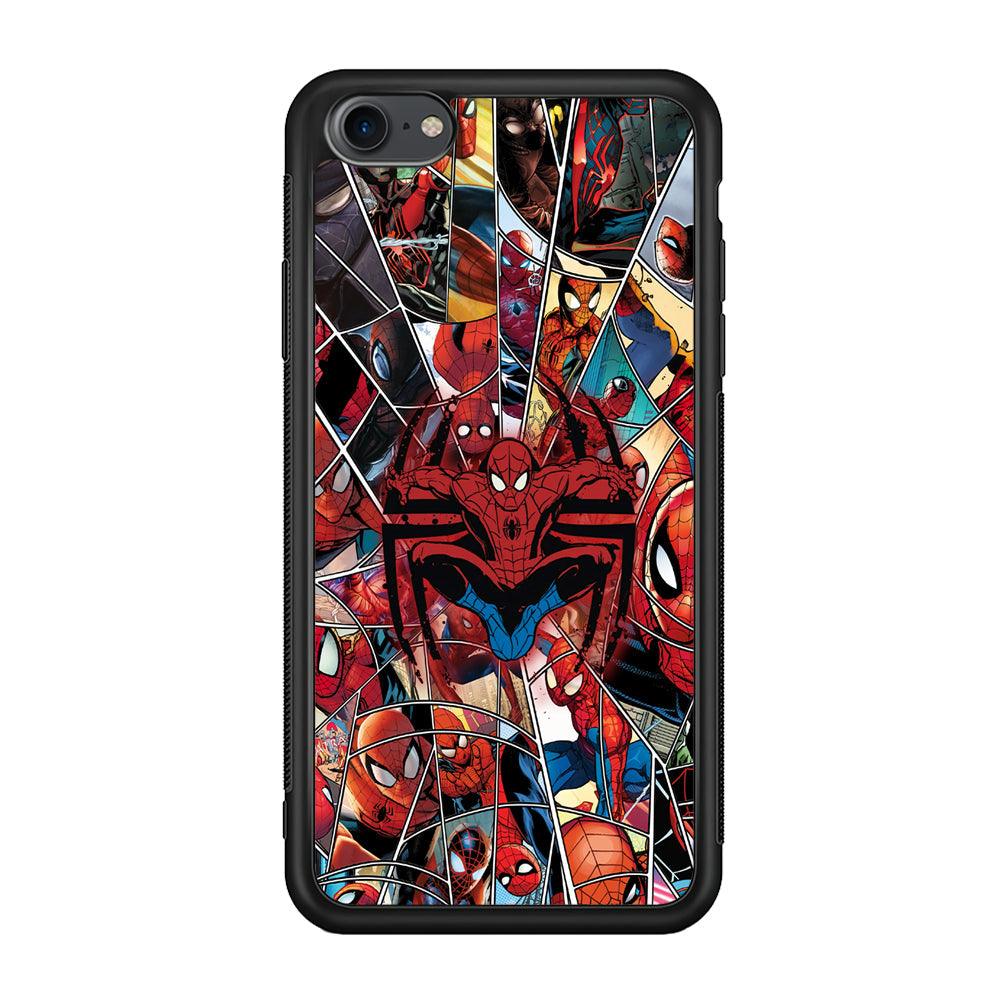 Spiderman Solid Backing iPhone 7 Case-Rubber Black (2D Case)-Oxvistore