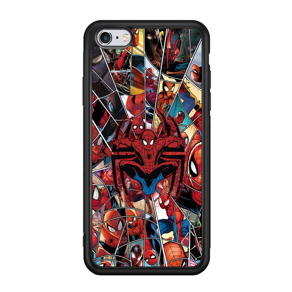 Spiderman Solid Backing iPhone 6 Plus | 6s Plus Case-Rubber Black (2D Case)-Oxvistore