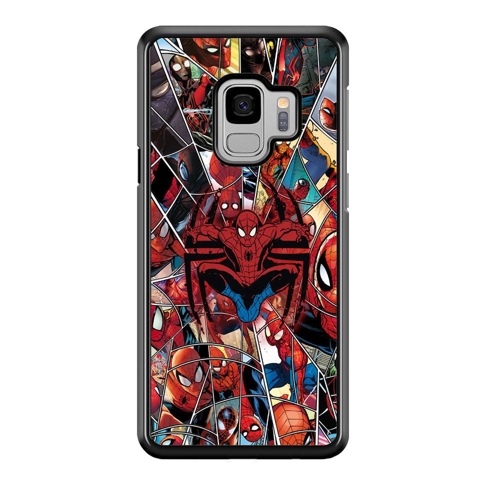 Spiderman Solid Backing Samsung Galaxy S9 Case-Rubber Black (2D Case)-Oxvistore