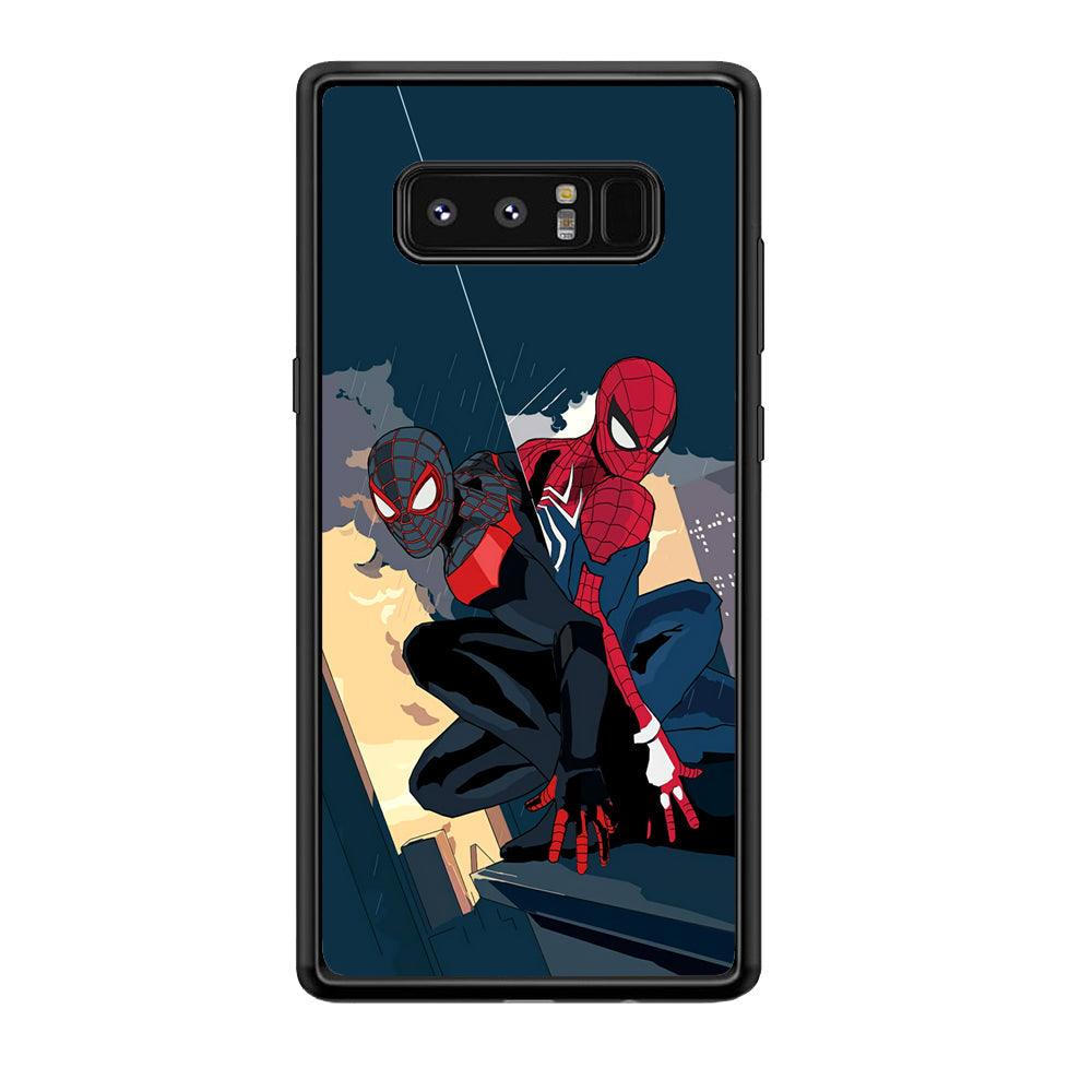 Spiderman The Another Shadows Samsung Galaxy Note 8 Case-Rubber Black (2D Case)-Oxvistore